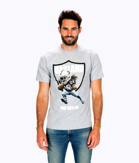 Beast Mode - Marshawn Caricature Heather Gray Tee